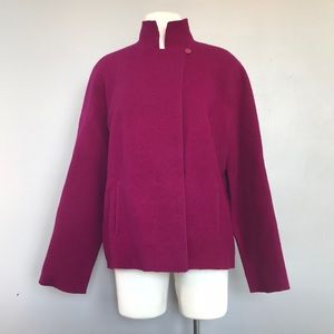 Eileen Fisher 100% Wool Magenta Jacket